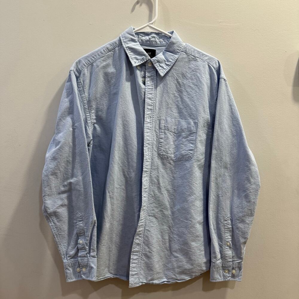 H&M blue dress shirt size L